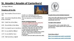 St Anselm Anselm of Canterbury By Poppy Atkinson