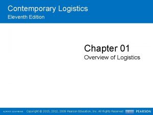 Contemporary Logistics Eleventh Edition Chapter 01 Overview of