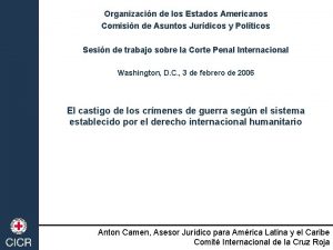 Organizacin de los Estados Americanos Comisin de Asuntos