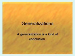 What is hasty generalization