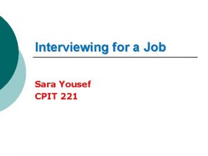 Sara interview method