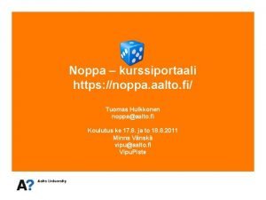 Noppa aalto