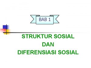 Bagan struktur sosial