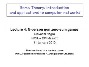 Game Theory introduction and applications to computer networks