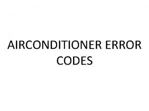 Gree aircon error codes