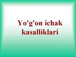 Yo'g'on ichak