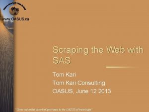 Sas web scraping