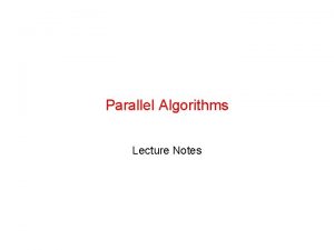 Parallel distributed computing