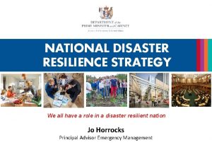 National resilience strategy