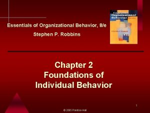 Essentials of Organizational Behavior 8e Stephen P Robbins