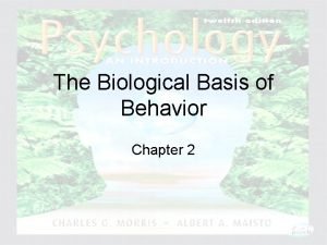 The Biological Basis of Behavior Chapter 2 Psychology