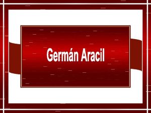 Germn Aracil nasceu em Alcoy Espanha em 1965