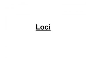 How to describe a locus