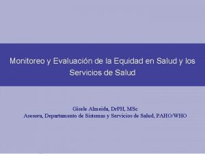 Equidad en salud