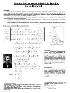 Estudos Iniciais sobre a Radiao Trmica Lei de