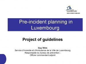 Pre incident plan template