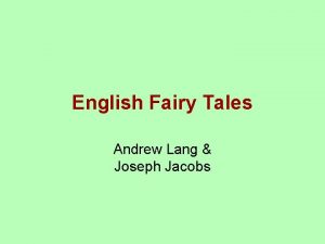 English fairy tales