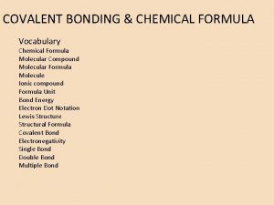 Chemical formula covalent compounds