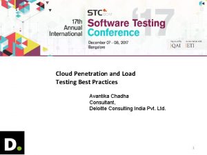 Cloud performance testing best practices