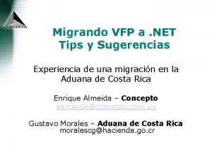 Migrando VFP a NET Tips y Sugerencias Experiencia