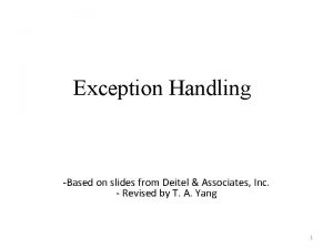 Exception handling in java