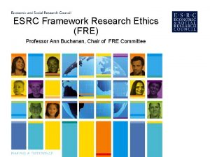 Esrc research ethics framework