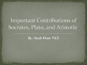 Aristotle contribution to philosophy