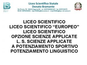 Liceo scientifico europeo materie