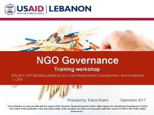 NGO Governance Training workshop BALADI CAP Building Alliances