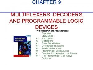CHAPTER 9 MULTIPLEXERS DECODERS AND PROGRAMMABLE LOGIC DEVICES