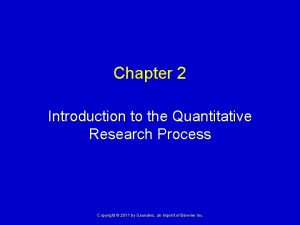 Chapter 2 quantitative research