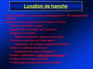 Luxation