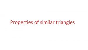 Similar triangles property