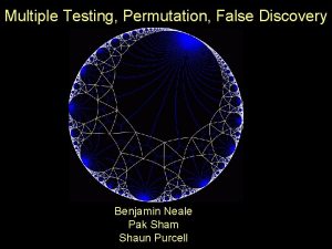 Multiple Testing Permutation False Discovery Benjamin Neale Pak