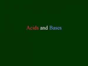 Acids and Bases Naming Acids Binary Acids contains
