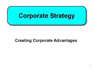 Corporate advantage definition Corporate advantage definition