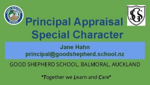 Principal Appraisal Special Character Jane Hahn principalgoodshepherd school