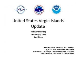 United States Virgin Islands Update NTHMP Meeting February