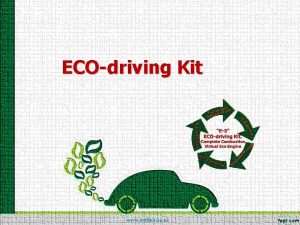 ECOdriving Kit www ECOkit co kr Contents ECO