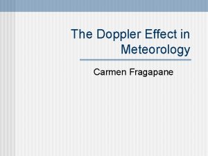 Doppler effect meteorology
