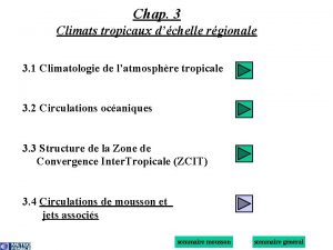 Chap 3 Climats tropicaux dchelle rgionale 3 1