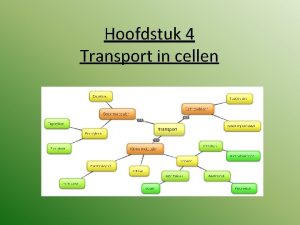 Hoofdstuk 4 Transport in cellen Toets inhoud periode