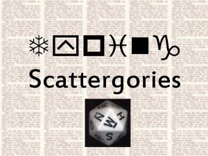 Science scattergories