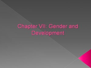 Objectives of gender and development