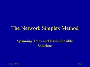 Network simplex algorithm example