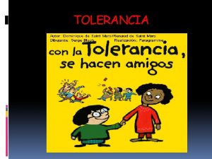 Dibujos sobre la tolerancia