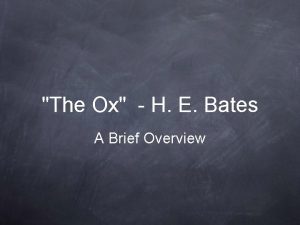 The ox short story