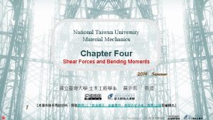 National Taiwan University Material Mechanics Chapter Four Shear