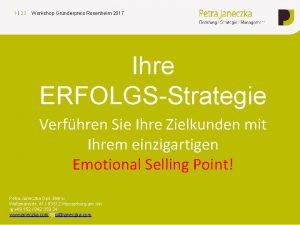 1 I 23 Workshop Grnderpreis Rosenheim 2017 Ihre