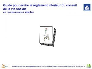 Guide pour crire le rglement intrieur du conseil